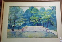 Water color signed E. Rosendal purchased in 1953