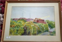 E. Rosendal Water Color framed - Cincinnati