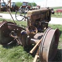 Minneapolis Moline RTU tractor, SN:406455, stuck