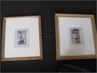 2 Framed Engravings