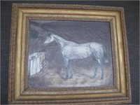 Oil on Canvas: White Stallion