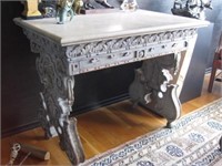Carved Stone Top Table
