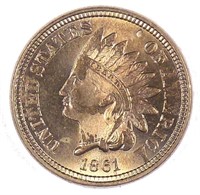 Attractive Uncirculated 1861 Indian.