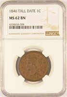 Nice Uncirculated 1846 Large Cent.