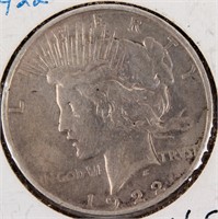 Coin 1922-D Peace Silver Dollar VF