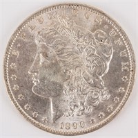 Coin 1890-P Morgan Silver Dollar AU58