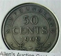 Newfoundland Silver Half Dollar -1909