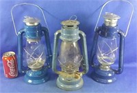 Vintage Lantern & 2 Dietz Candle Lanterns