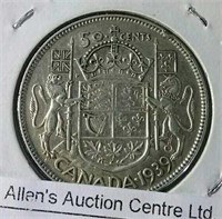Canada Silver Half Dollar -1939