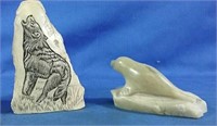 Seal & Wolf Carvings