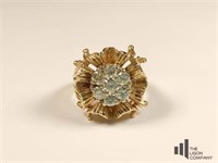 14k Diamond Cluster Ring