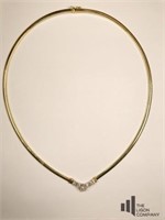 14k Omega & Diamond Necklace
