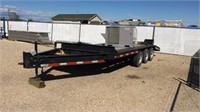 Flatbed equipment trailer, bed 16 feet including