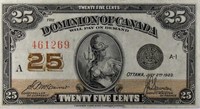 1923 Canadian .25 Note.