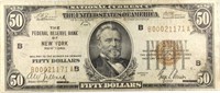 1929 $50.00 National Currency.