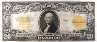 Choice About UNC 1922 $20.00 Gold Certificate.
