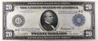 Choice About UNC 1914 $20.00 Federal Reserve Note.