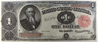 Scarce 1891 $1.00 Treasury Note.