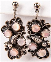 Jewelry Sterling Silver Pink MOP Pierced Earrings
