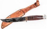 Vintage MANNOS German Custom Skinner Bowie Knife