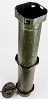 Vintage Military Army 120mm Steel Cartridge Tube