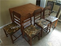 wood table and 4 chairs