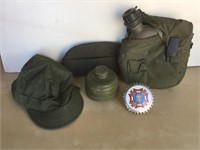 Military memorabilia, canteen gear metal emblem