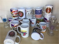 Military mugs. Assorted lot