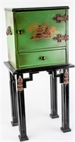 Vintage Chinese Wood Tea Cabinet Caddy Box Humidor