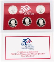 Coin 2008-S State Quarter Silver Proof Set