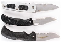 Lot of (3) Folding Lock-Blade Knives