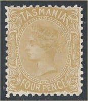 AUSTRALIAN STATE TASMANIA #64d MINT FINE-VF H