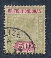 BRITISH HONDURAS #54 USED FINE