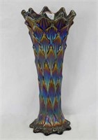 Lined Lattice 8 1/2" vase - purple