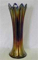 N's Thin Rib mid size 13" vase - blue