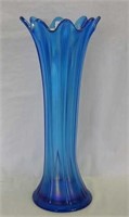 N's Thin Rib mid size 14" vase - sapphire