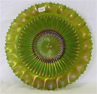N's Stippled Rays 10" PCE bowl w/BW back - green