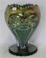 Zippered Heart giant rose bowl - green