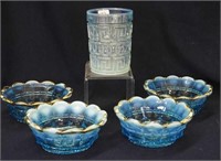 Greek Key tumbler - blue opal AND N's Regal