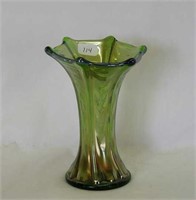 Thin Rib & Drape 5" vase - green