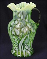 Daffodil water pitcher - green opal