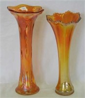 Pair of 11" vases - marigold