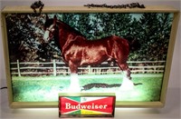 Vintage Budweiser Clydesdale Horse Lighted Ad Sign