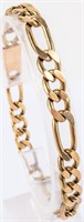 Jewelry 10kt Yellow Gold Figaro Chain Bracelet