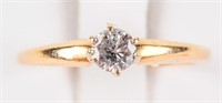 Jewelry 14kt Yellow Gold Diamond Solitaire Ring
