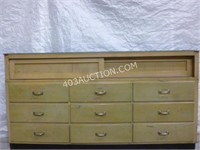 Wooden Glass Display Showcase Counter with Drawers
