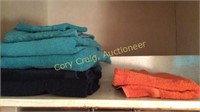 ASSORTED TOWELS, WASH CLOTHS, HAIR DRYER CURLING