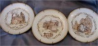 3 Noritake China Laurel Plates #5903