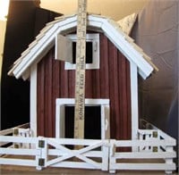 18" Hand made Wooden Barn