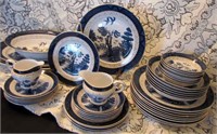 Two Phoenix  Blue Dishes